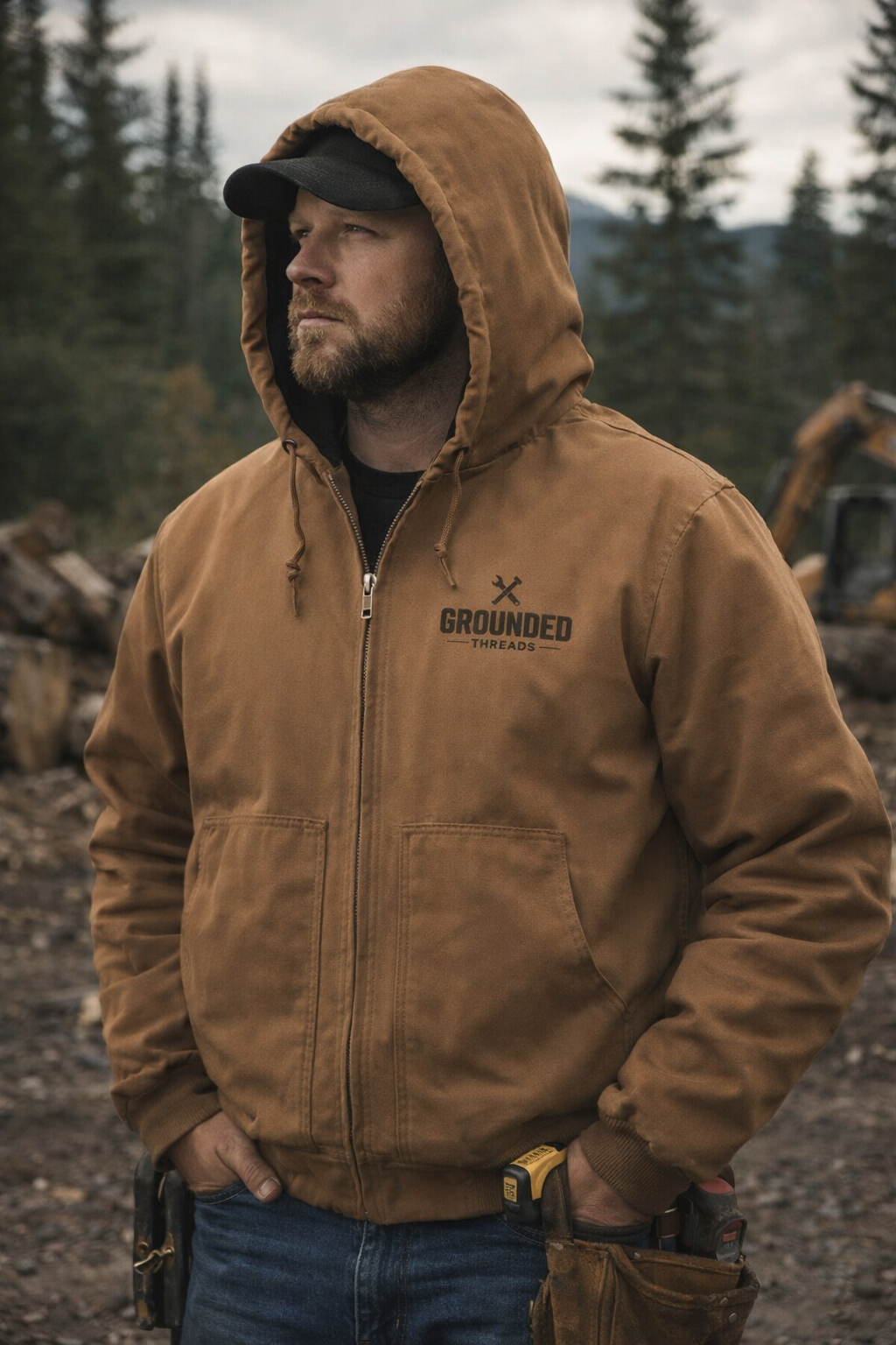 Insulating Hooded Work Jacket